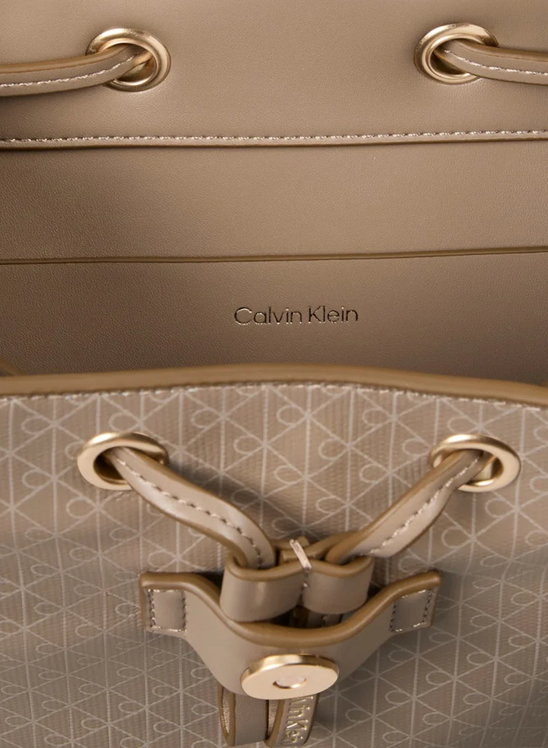 CALVIN KLEIN  Allover Emblem Logo Mini Backpack for Women | Best Price UAE